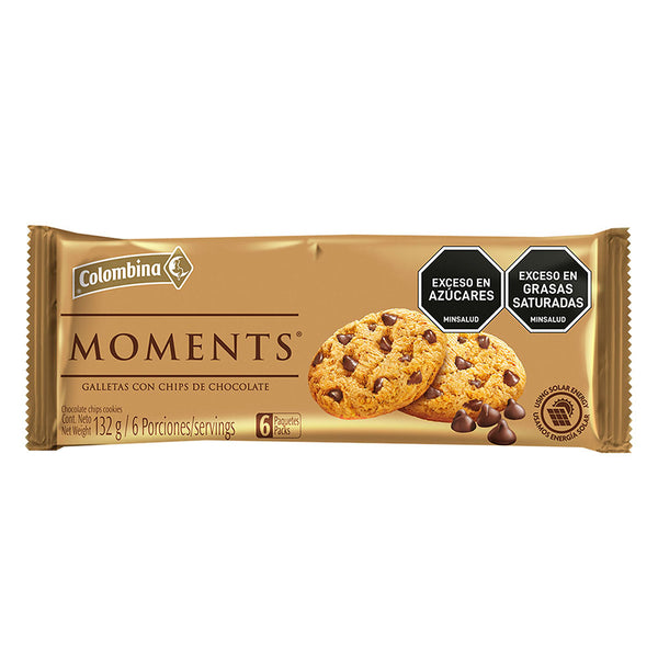 GALLETA MOMENTS 132G CHIPS CHOCOLATE